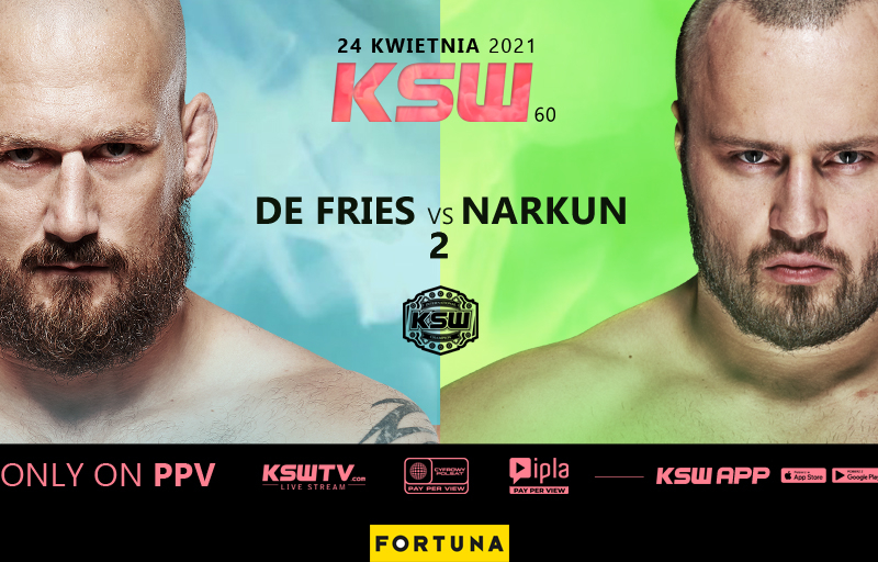KSW 60: Dwaj mistrzowie w walce wieczoru. Narkun gotowy na drugie starcie z De Friesem!